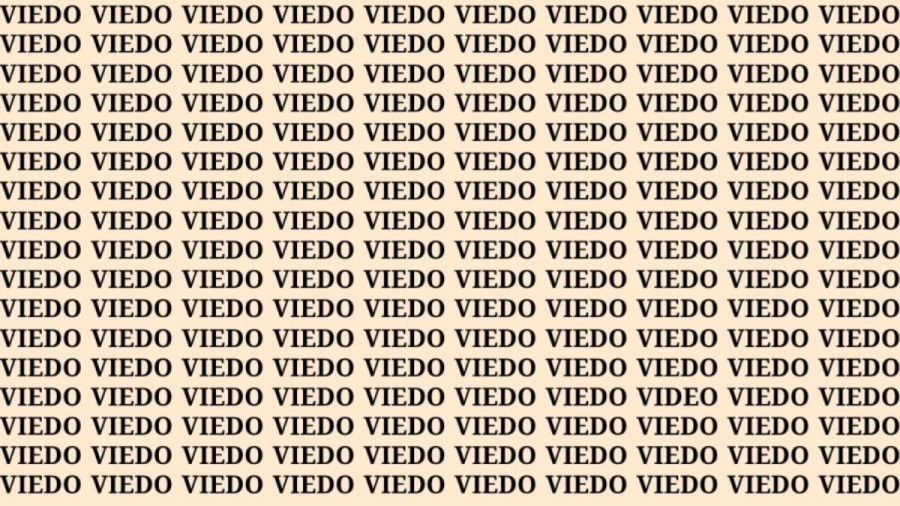 Brain Teaser: If You Have Sharp Eyes Find The Word Video In 18 Secs