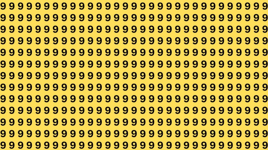 Optical Illusion Brain Test: If You Have Eagle Eyes Find 3 among the 9s within 25 Seconds?