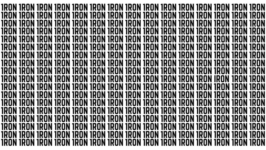 Brain Teaser: If You Have Sharp Eyes Find The Word Iron In 20 Secs