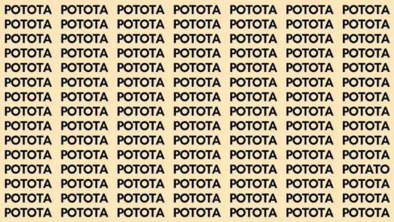 Brain Test: If You Have Hawk Eyes Find The Word Potato In 15 Secs