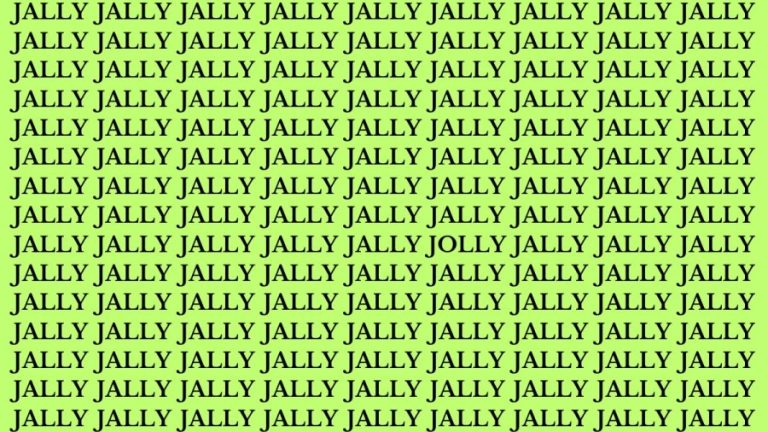 Brain Teaser: If You Have Eagle Eyes Find The Word Jolly In 15 Secs