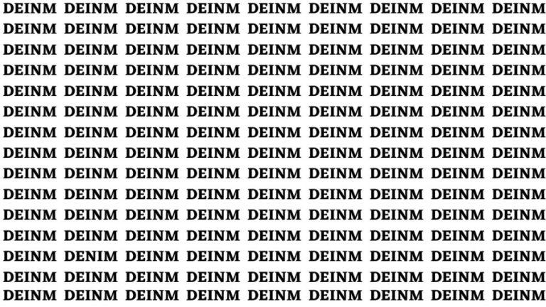 Brain Teaser: If You Have Eagle Eyes Find The Word Denim In 15 Secs