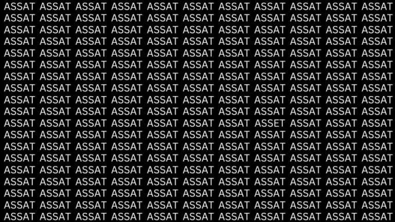 Brain Teaser: If You Have Eagle Eyes Find The Word Asset In 15 Secs