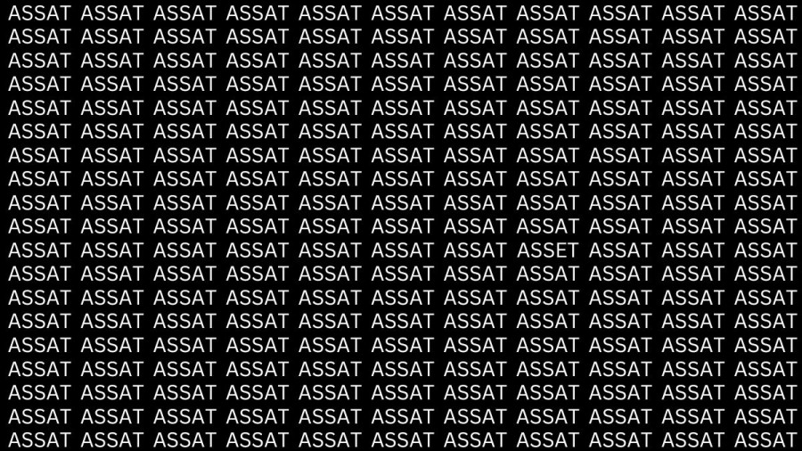 Brain Teaser: If You Have Eagle Eyes Find The Word Asset In 15 Secs