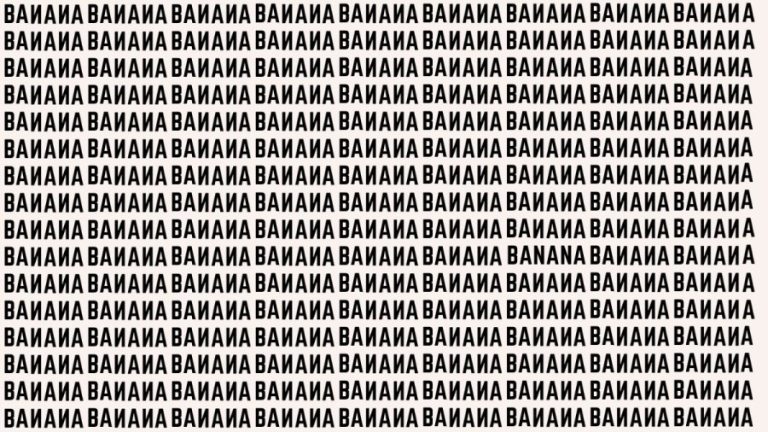 Brain Teaser: If You Have Sharp Eyes Find The Word Banana In 20 Secs