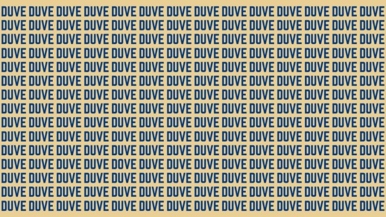 Brain Teaser: If You Have Hawk Eyes Find The Word Dove In 17 Secs