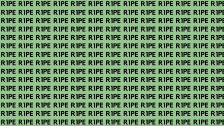 Brain Test: If You Have Eagle Eyes Find The Word Ripe In 15 Secs