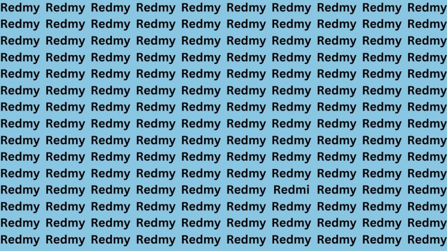 Brain Teaser: If You Have Sharp Eyes Find The Word Redmi In 20 Secs