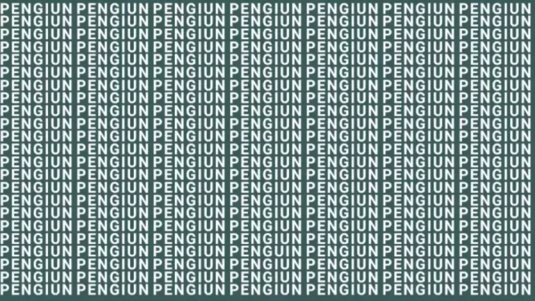 Brain Test: If You Have Eagle Eyes Find The Word Penguin Among Pengiun In 10 Secs