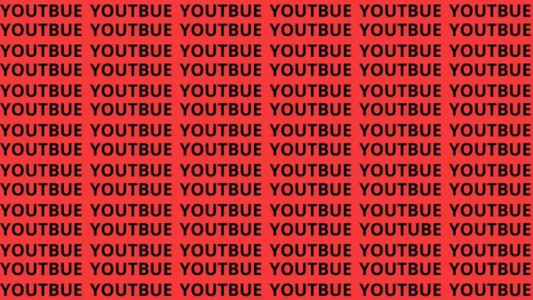 Brain Teaser: If You Have Sharp Eyes Find The Word YouTube In 20 Secs