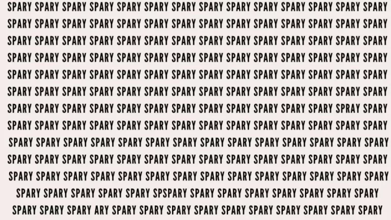 Brain Teaser: If You Have Hawk Eyes Find The Word Spray In 20 Secs