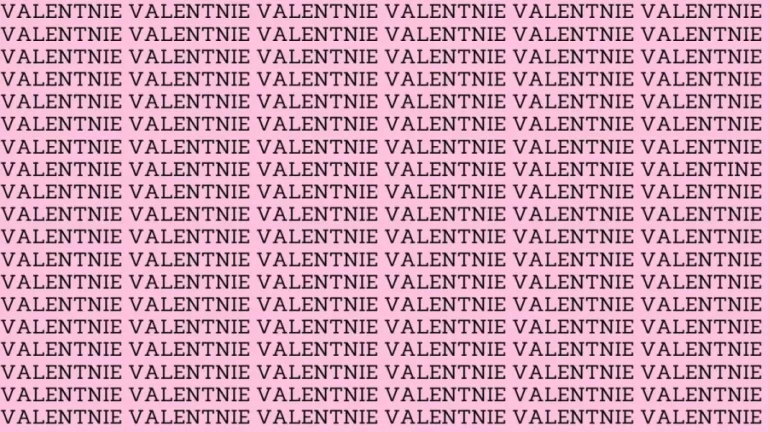 Brain Teaser: If You Have Eagle Eyes Can You Find The Word Valentine In 20 Secs?