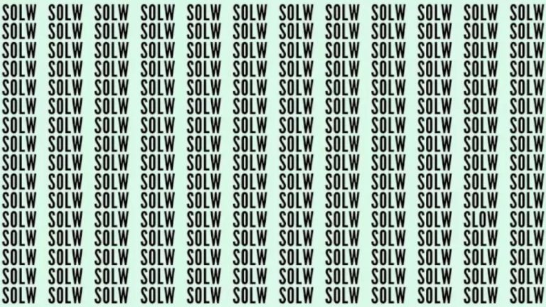 Optical Illusion: If You Have Sharp Eyes Find The Word Slow In 20 Secs