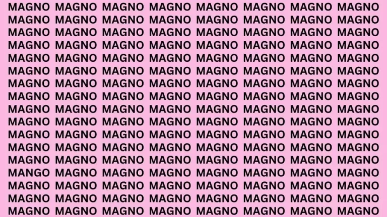 Brain Teaser: If You Have Eagle Eyes Find The Word Mango In 20 Secs