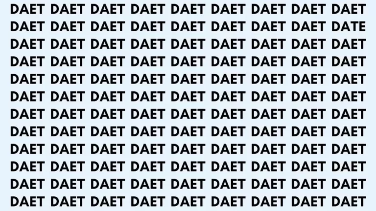 Brain Teaser: If You Have Hawk Eyes Find The Word Date In 22 Secs