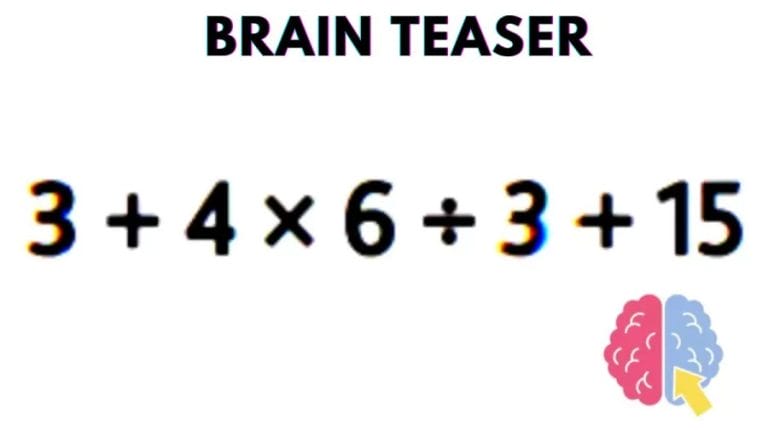 Brain Teaser: 3+4×6÷3+15=? Brilliant Math Problem