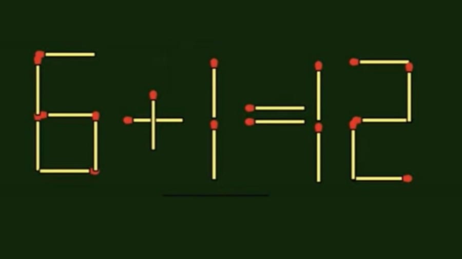 Brain Teaser: 6+1=12 Fix By Moving 1 Stick | Matchstick Puzzle