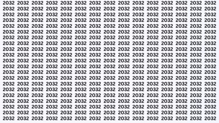 Brain Teaser: Can You Find The 2023 Among 2032 In 20 Secs?