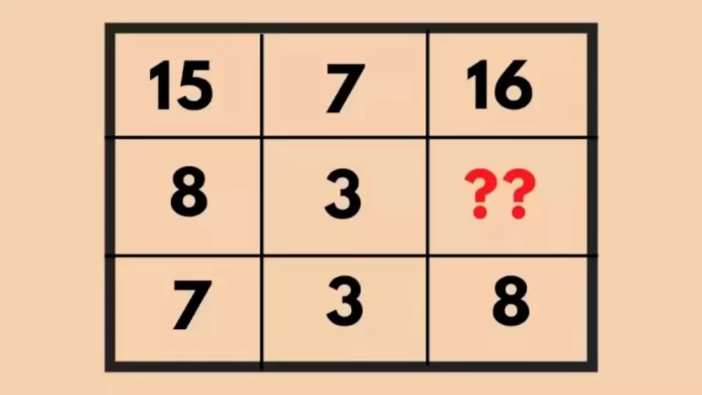 Brain Teaser: Can You Find the Missing Number in 20 Seconds? Math Puzzle