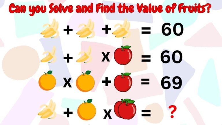 Brain Teaser: Can You Solve And Find The Value Of Rabbit, Pigeon, And Pig?