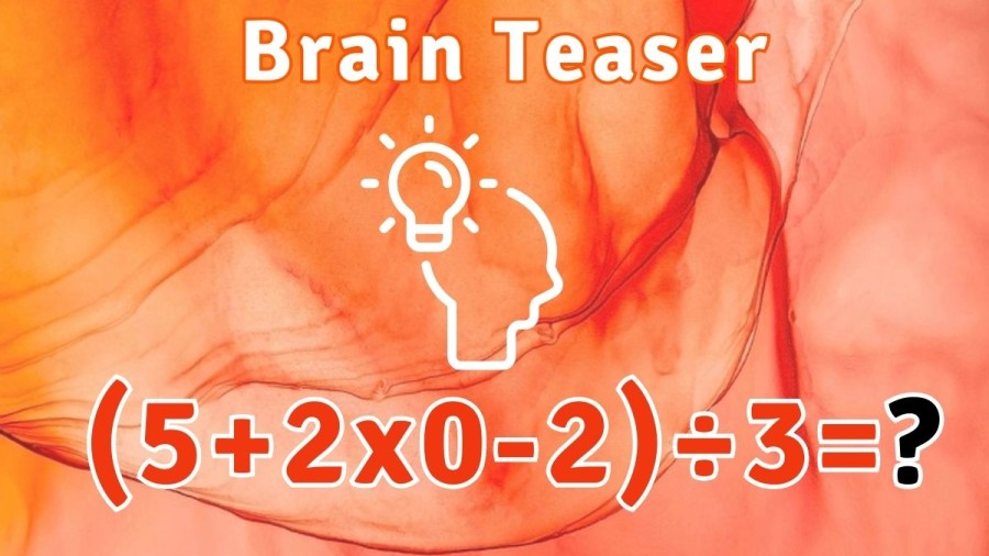 Brain Teaser: Equate (5+2×0-2)÷3