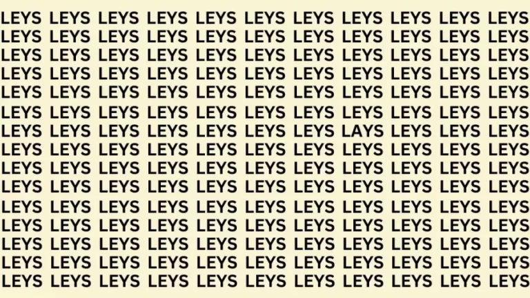 Brain Teaser Eye Test: Can You Find The Word Lays In 22 Secs?