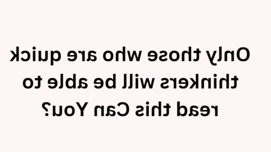 Brain Teaser Eye Test: Only 1% Eagle Eyed People Can Read This?