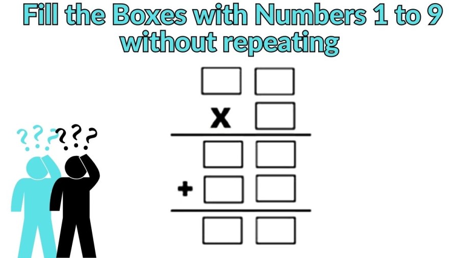 Brain Teaser: Fill the Boxes with Numbers 1 to 9 without repeating – Viral Maths Puzzle