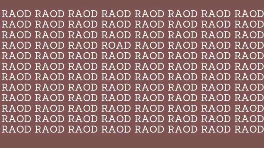 Brain Teaser: Find The Word Road In 20 Secs