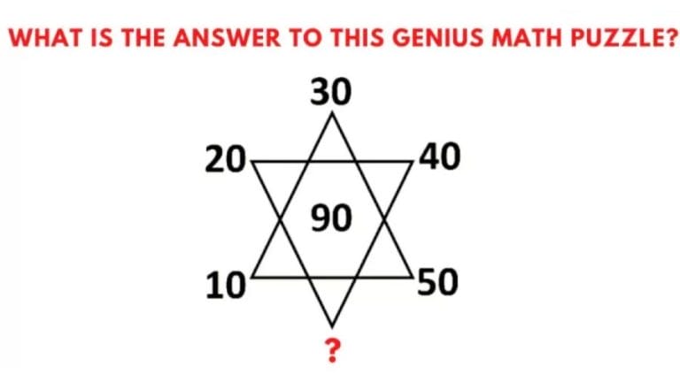 Brain Teaser: Find the missing number and solve this Genius Math Puzzle