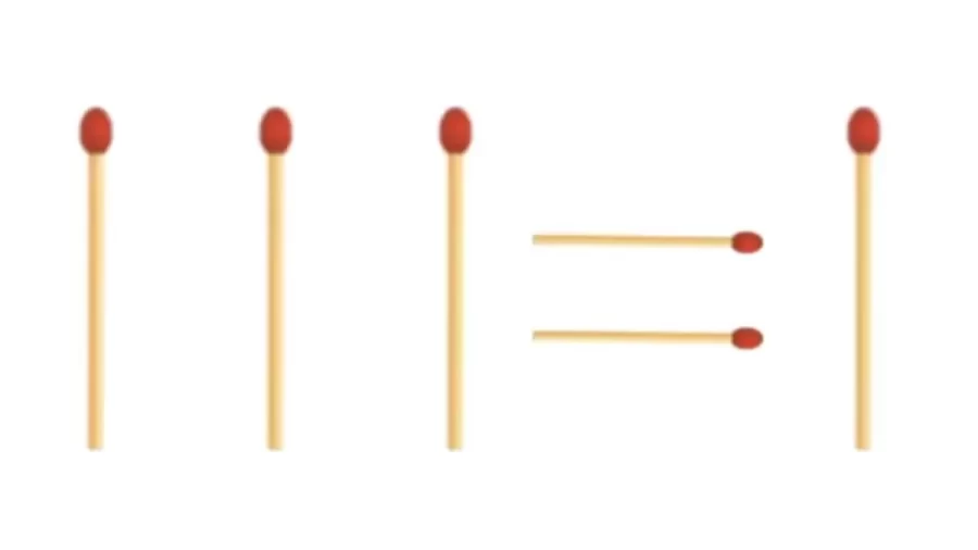 Brain Teaser – How Can You Move Two Matchstick To Fix The Equation? Matchstick Puzzle