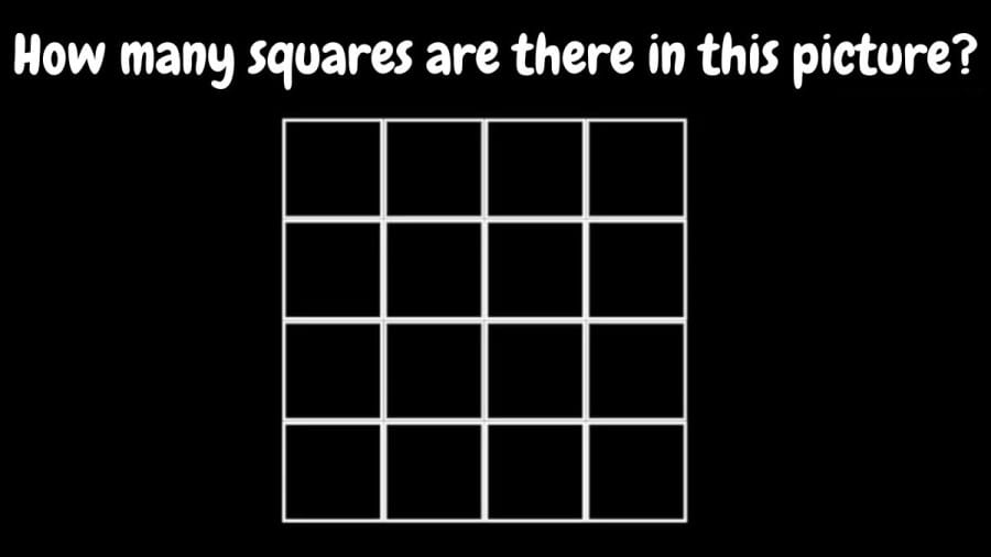 Brain Teaser – How many squares are there in this picture?