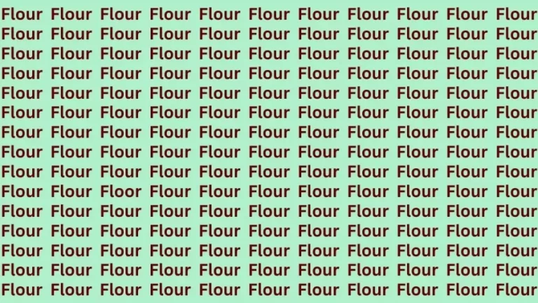 Brain Teaser – If You Have Eagle Eyes Find Floor Among Flour In 13 Secs