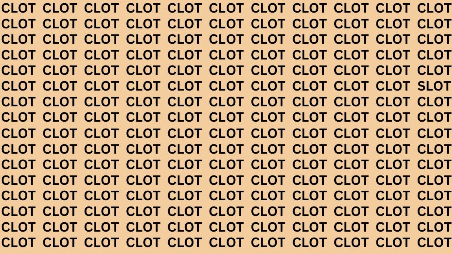 Brain Teaser: If You Have Eagle Eyes Find Slot Among Clot In 13 Secs