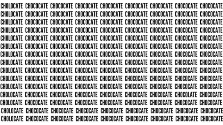 Brain Teaser: If You Sharp Eyes Find The Word Chocolate In 15 Secs