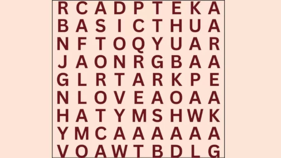 Brain Teaser: If you have Eagle Eyes find the 6 words in the image within 20 seconds? | Word Search Puzzle