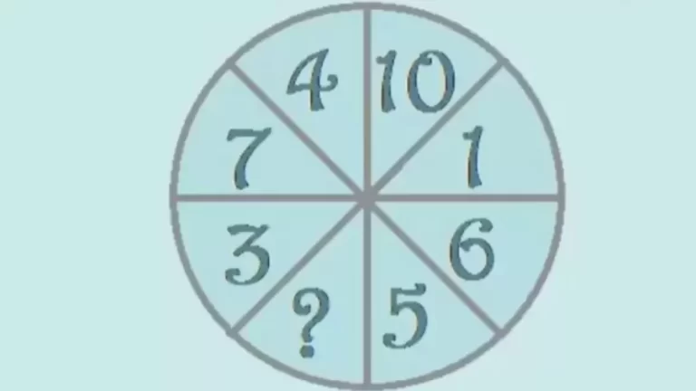 Brain Teaser Math Puzzle – Can You Find The Missing Number And Fill The Circle?