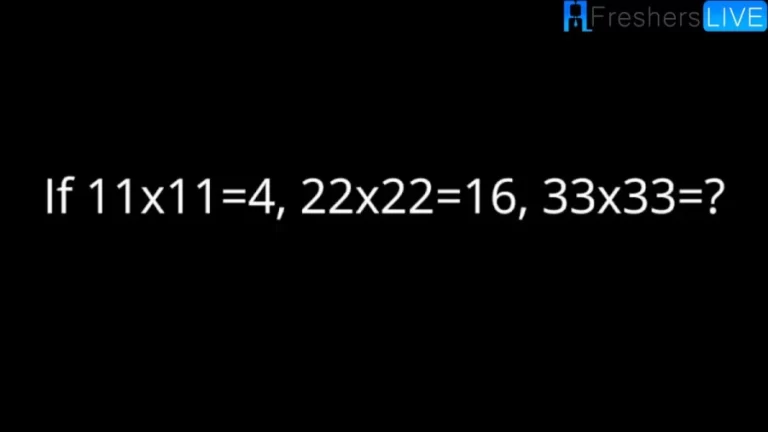 Brain Teaser Math Puzzle Test: If 11×11=4, 22×22=16, 33×33=?