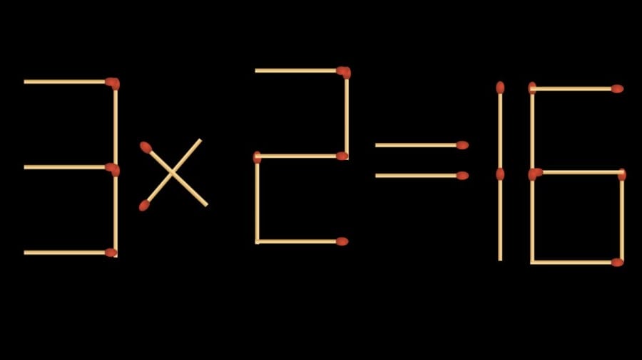 Brain Teaser Math Test: 3×2=16 Add 2 matchsticks to fix the equation by 30 secs| Matchstick Puzzle