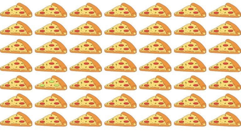 Brain Teaser Picture Puzzle: Can You Circle The Odd Pizza In 10 Secs?