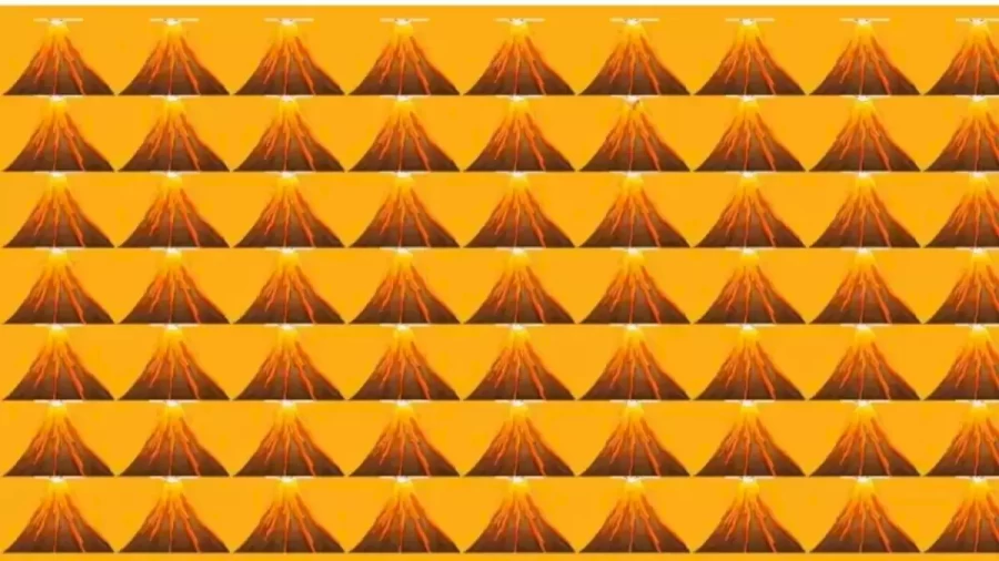 Brain Teaser Picture Puzzle – Can You Spot The Hidden Dragon Amongst These Volcano Mountains?