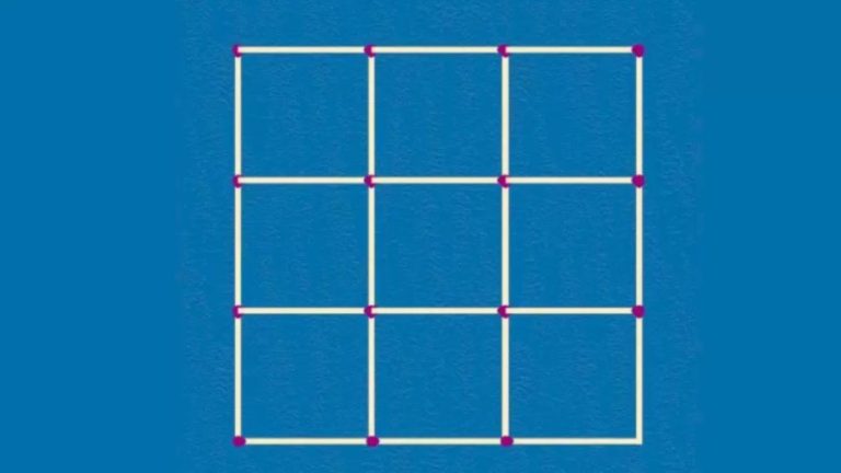 Brain Teaser: Remove 4 Matchsticks To Get 5 Squares | Matchstick Puzzles