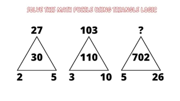 Brain Teaser – Solve This Math Puzzle Using Triangle Logic