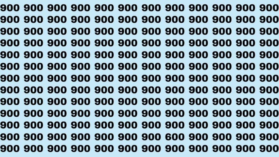 Brain Teaser: Test your Eagle Eyes find 600 among 900 in 15 seconds?