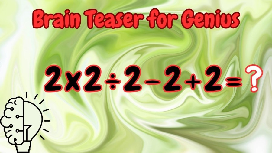 Brain Teaser for Genius: Equate 2×2÷2-2+2