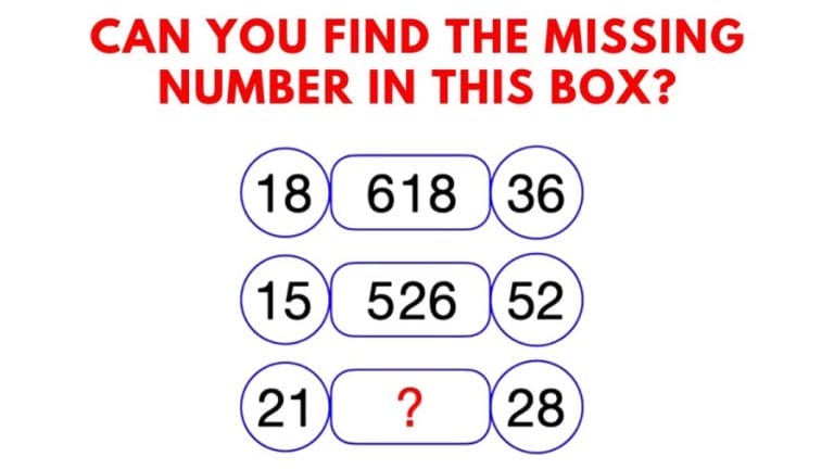 Brain Teaser for Genius Minds: Can you find the missing number in this math box?