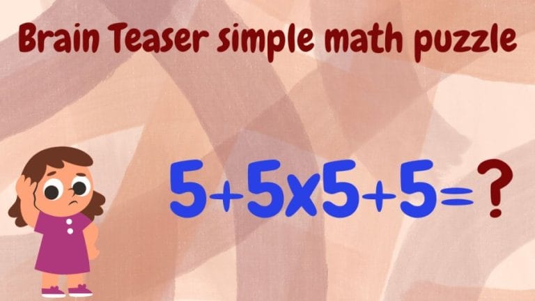 Brain Teaser simple math puzzle: 5+5×5+5=?