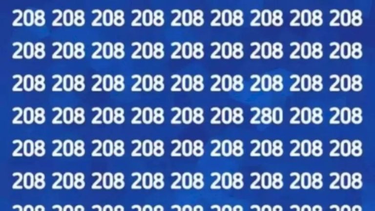 Brain Test: Can You Find The Number 280 among the 208 in 13 Seconds?