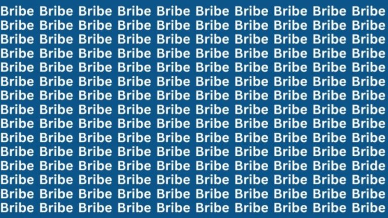 Brain Test: If You Have Eagle Eyes Find Bride Among Bribe In 20 Secs