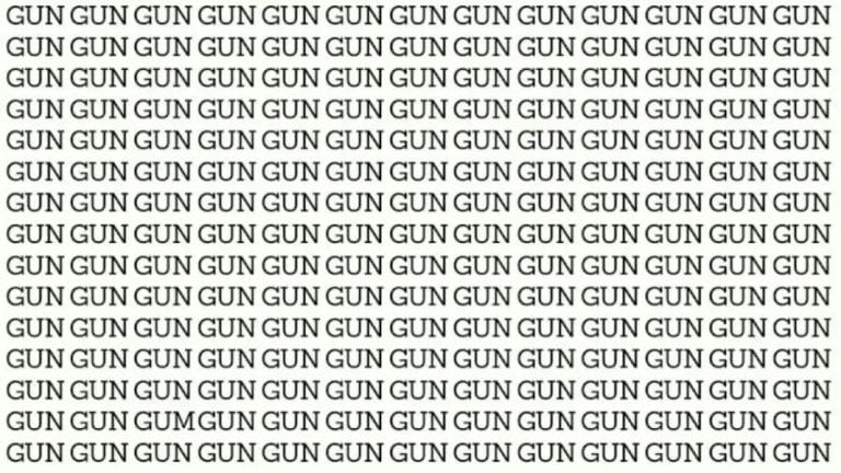 Brain Test: If You Have Sharp Eyes Find Gum Among Gun In 15 Secs